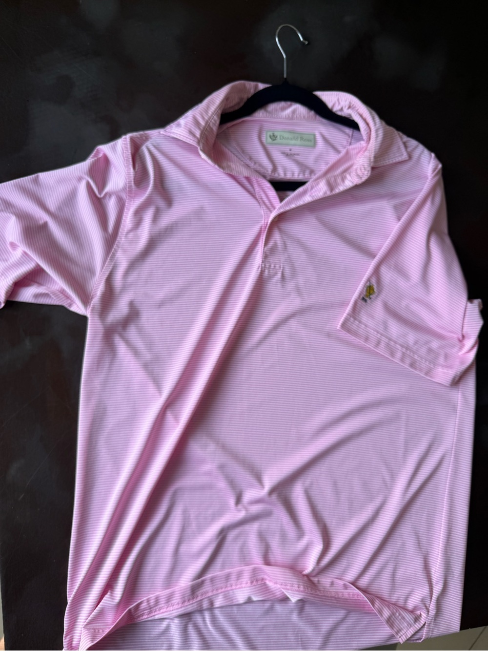 Men’s Medium Pink Striped Polo